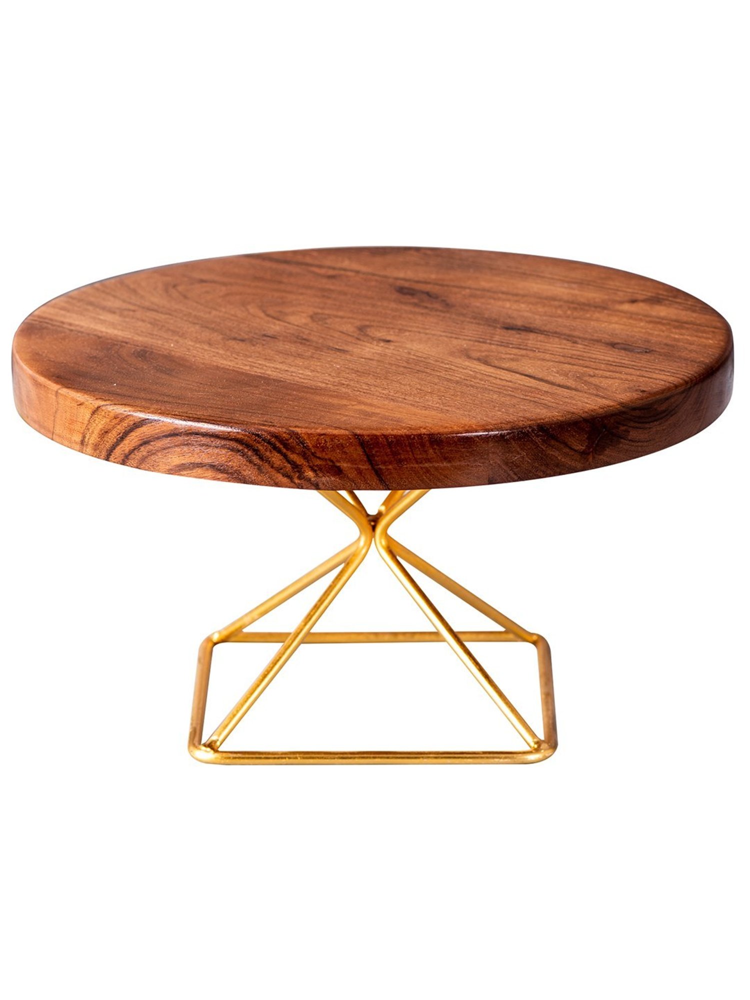 India Circus Color Bordered Blue Bone China Cake Stand