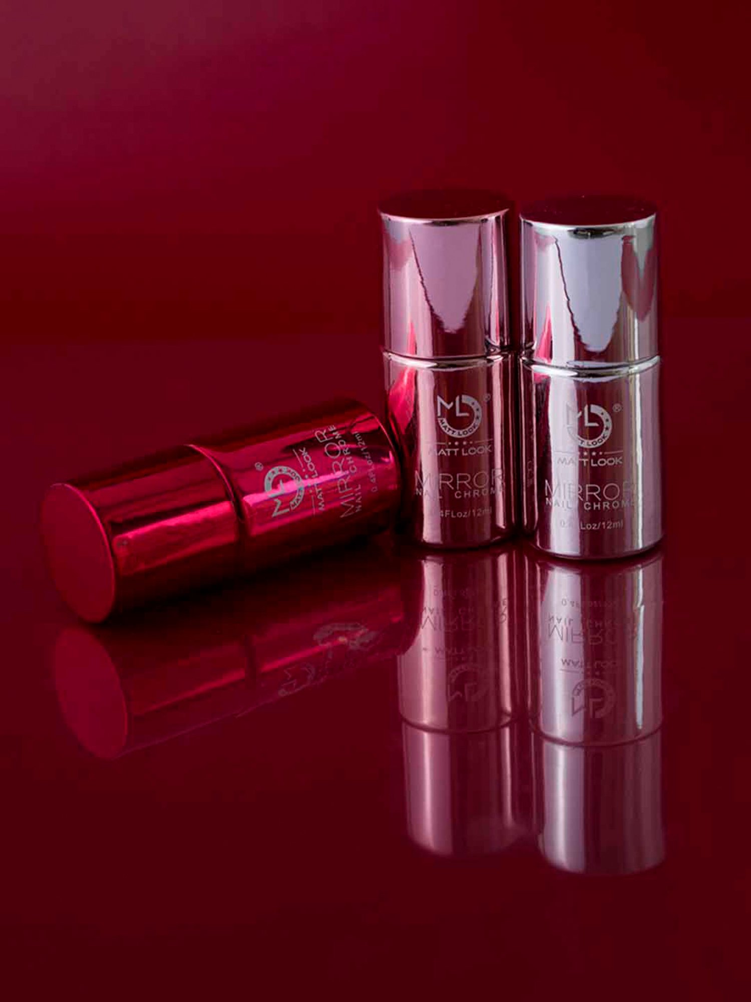 Matt Look Mirror Nail Chrome 03 Red - 12 ml