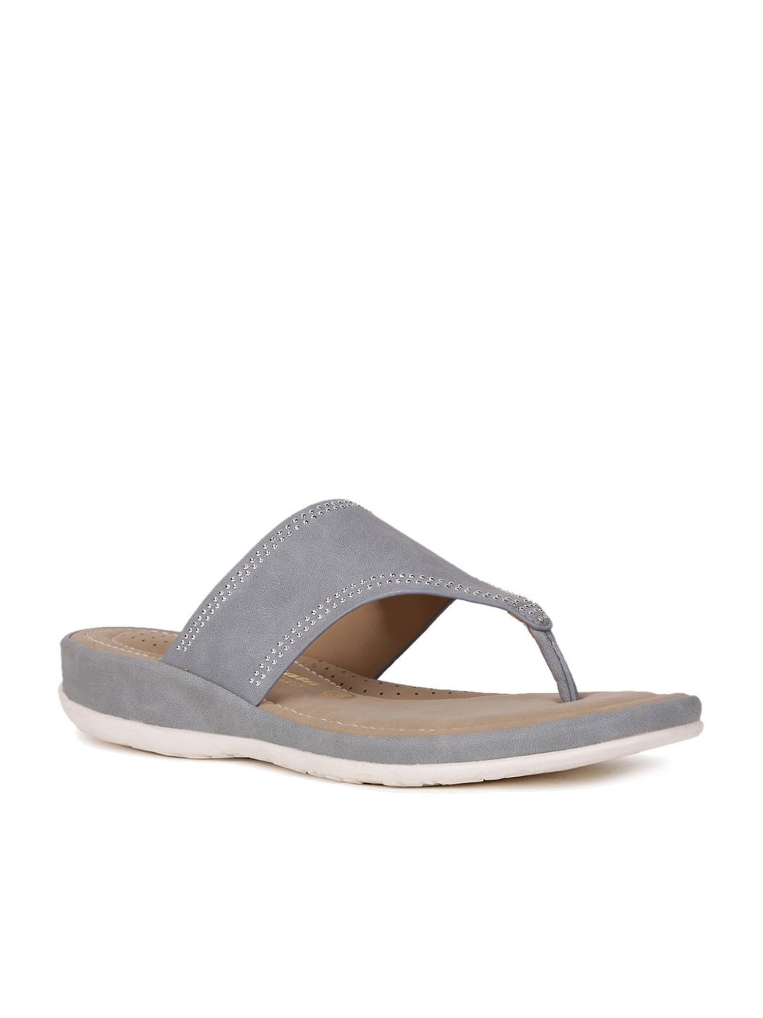 Bata Women's Grey Thong Sandals