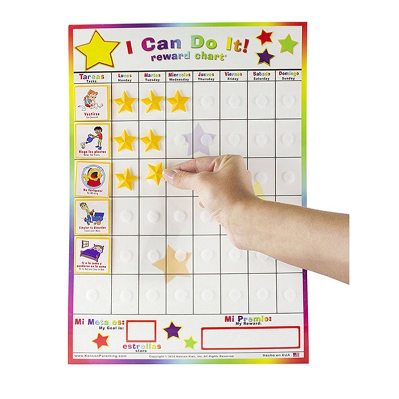 Kenson Kids Spanish/English "I Can Do It!" Reward Chart