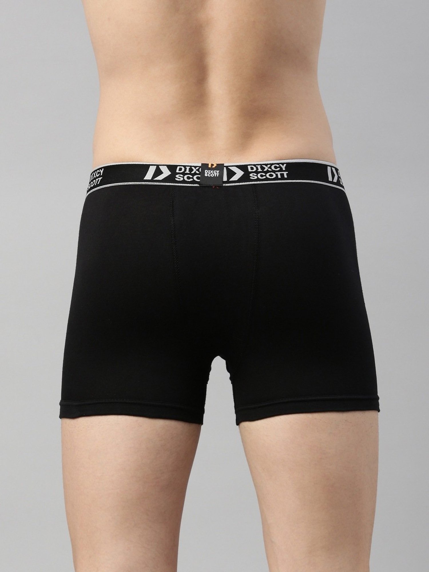 Dixcy Scott Originals Black Cotton Regular Fit Trunks - Pack Of 3