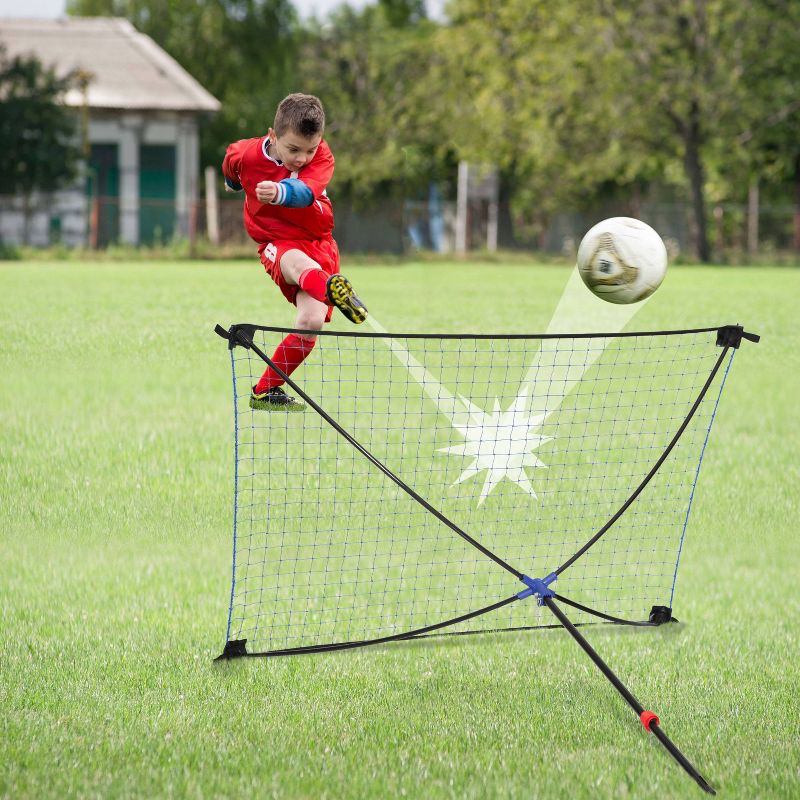 Net Playz Easy Kickback 5' x 3' Portable Soccer Rebounder Net - Black