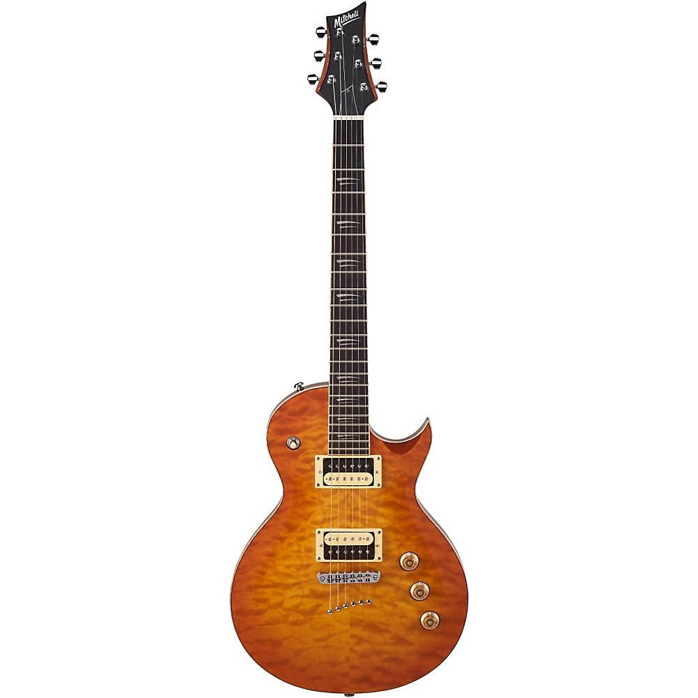Mitchell MS400 Modern Single-Cutaway Electric Guitar Honey Burst