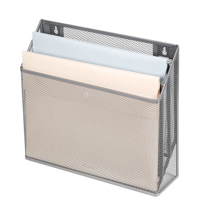 Mesh Hanging File Sorter with Keyholes Silver - Made By Design™