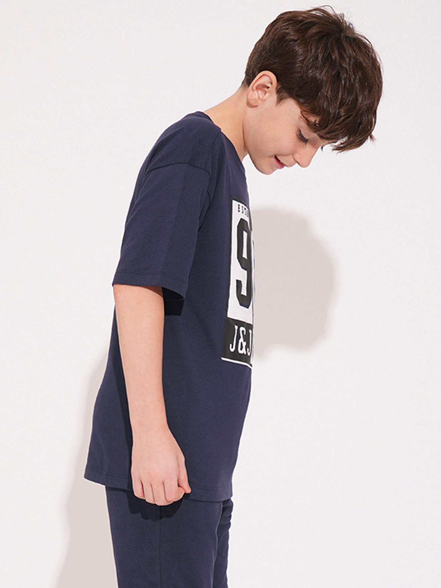 MINIKLUB Boys Blue Printed Full Sleeves T-Shirt