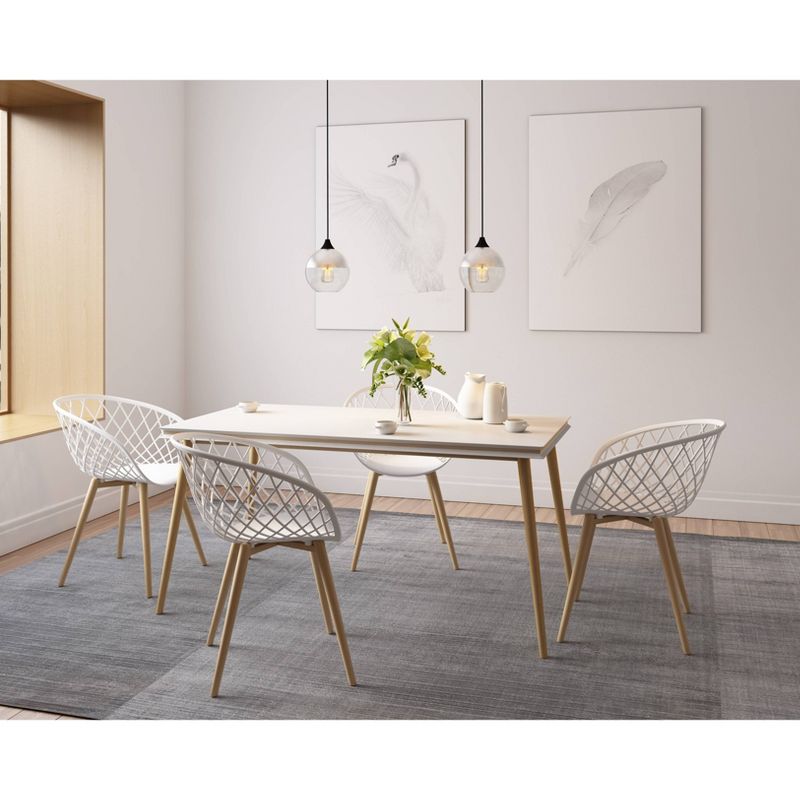 Set of 2 Kurv Chair White - Jamesdar