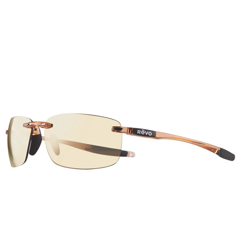 Revo Descend N S RE 4059 10 CH Unisex Rectangle Polarized Sunglasses Blush 64mm