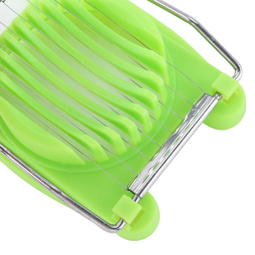 Creative Stainless Steel Egg Slicer Multifunctional Egg Cutter Fancy Egg Dividers Egg Separator Kitchen Tool (Green)