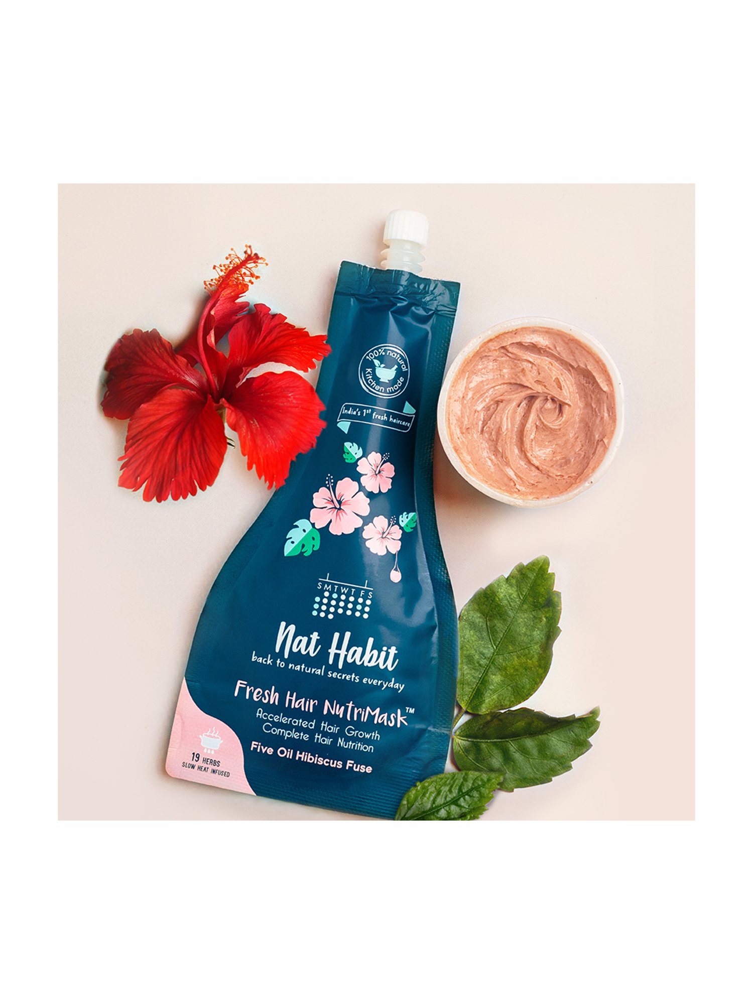 Nat Habit Five Oil Hibiscus Fuse Fresh Hair Nutri Mask - Pack of 2