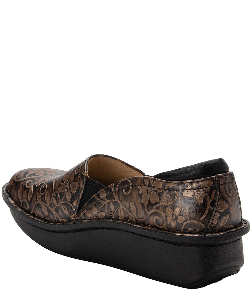 Alegria Debra Rustic Printed Leather Clogs