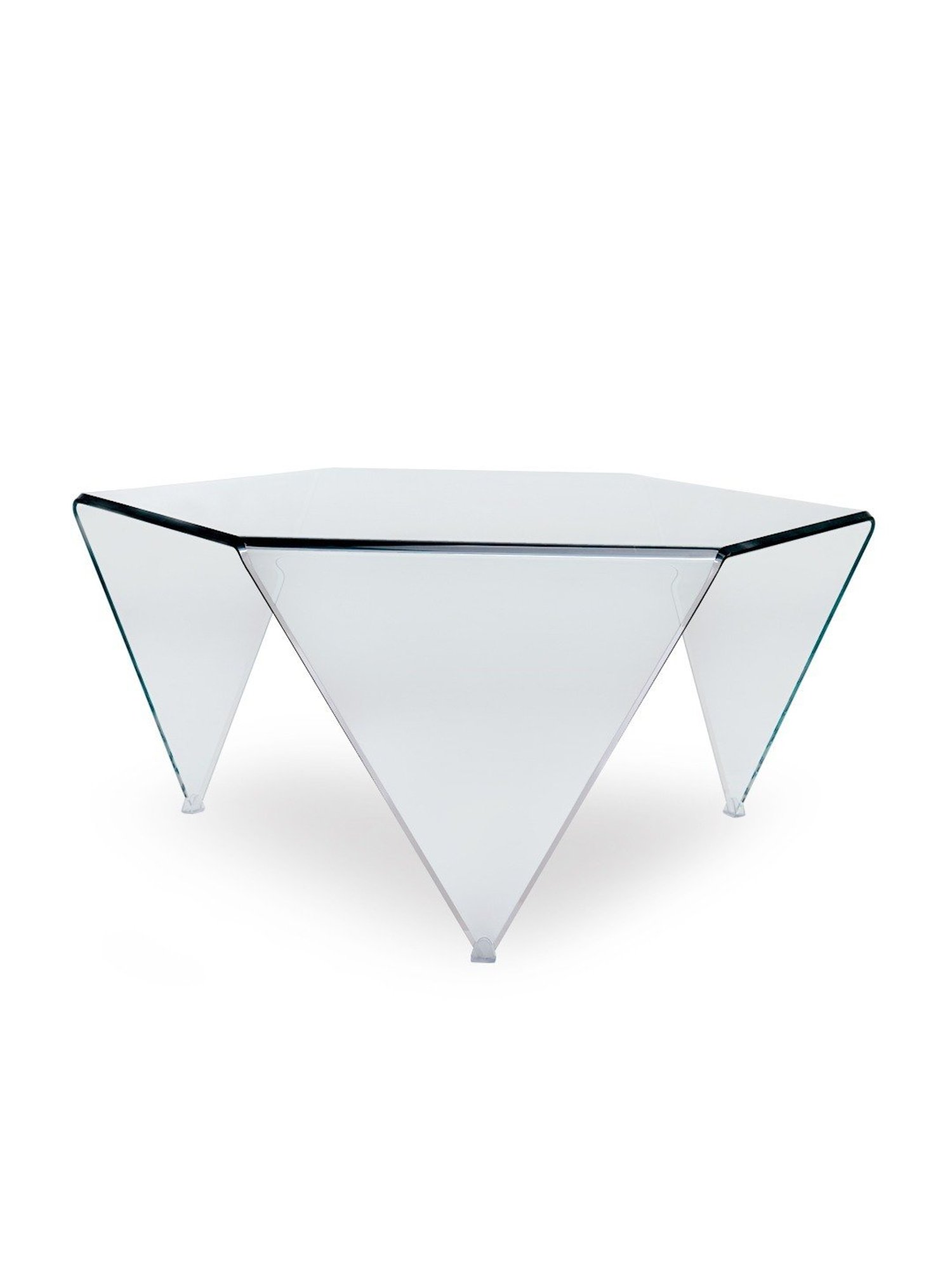 Durian Dune Modern Clear Glass Coffee & Center Table