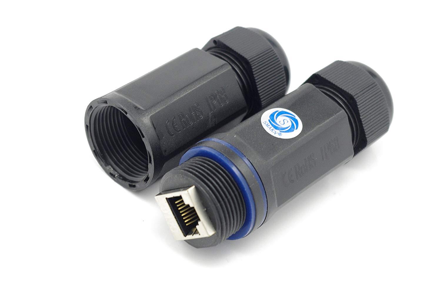 SMAKN Ip68 M25 Waterproof Rj45 Coupler, Female to Female, Shielded, Field Installable(CAT.6