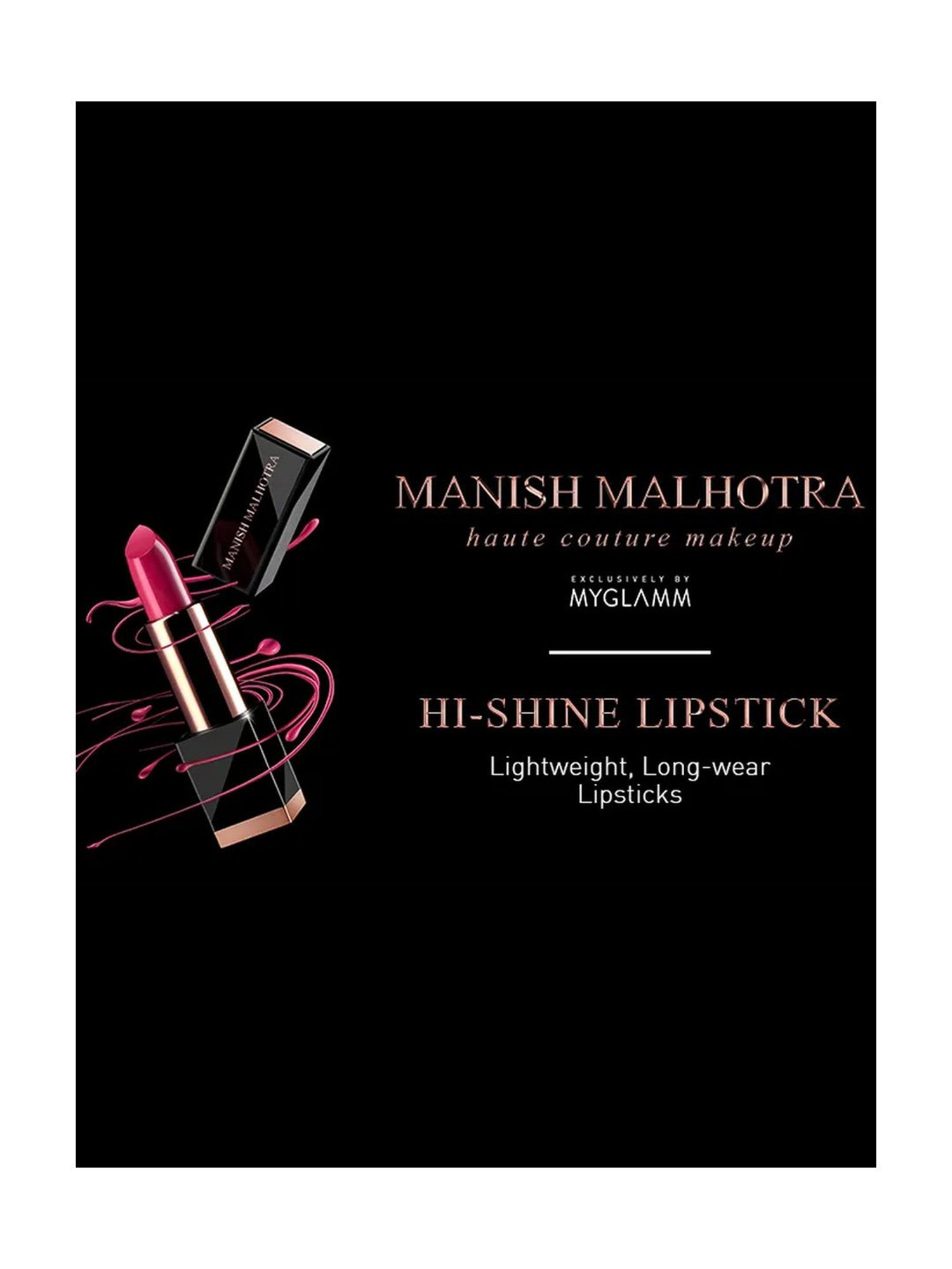 Manish Malhotra Beauty by MyGlamm Hi-Shine Lipstick Barely Nude - 4 gm