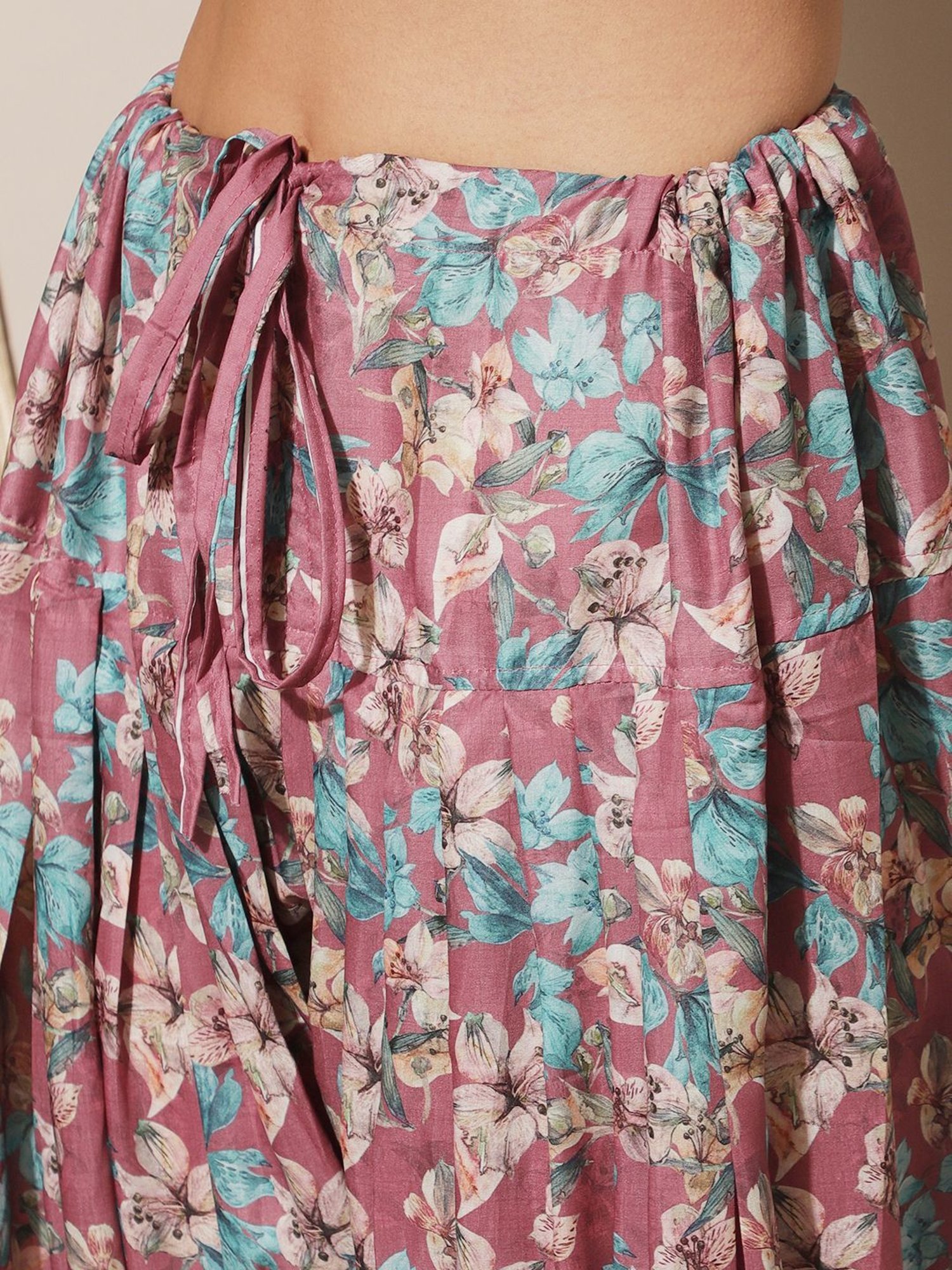 Stylee LIFESTYLE Pink Printed Unstitched Dress Material