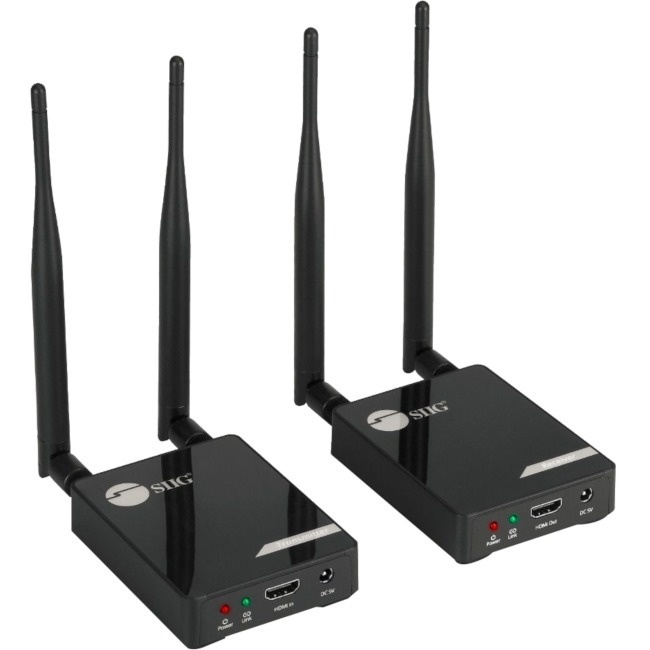 SIIG Dual Antenna 5G Wireless 1080p HDMI Extender with IR 100M CEH26X11S1