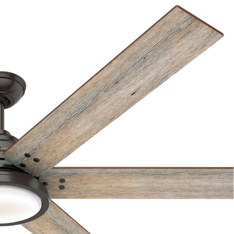 Hunter Fan Company Warrant 70-inch Multiple Speed Ceiling Fan with LED light, Noble Bronze