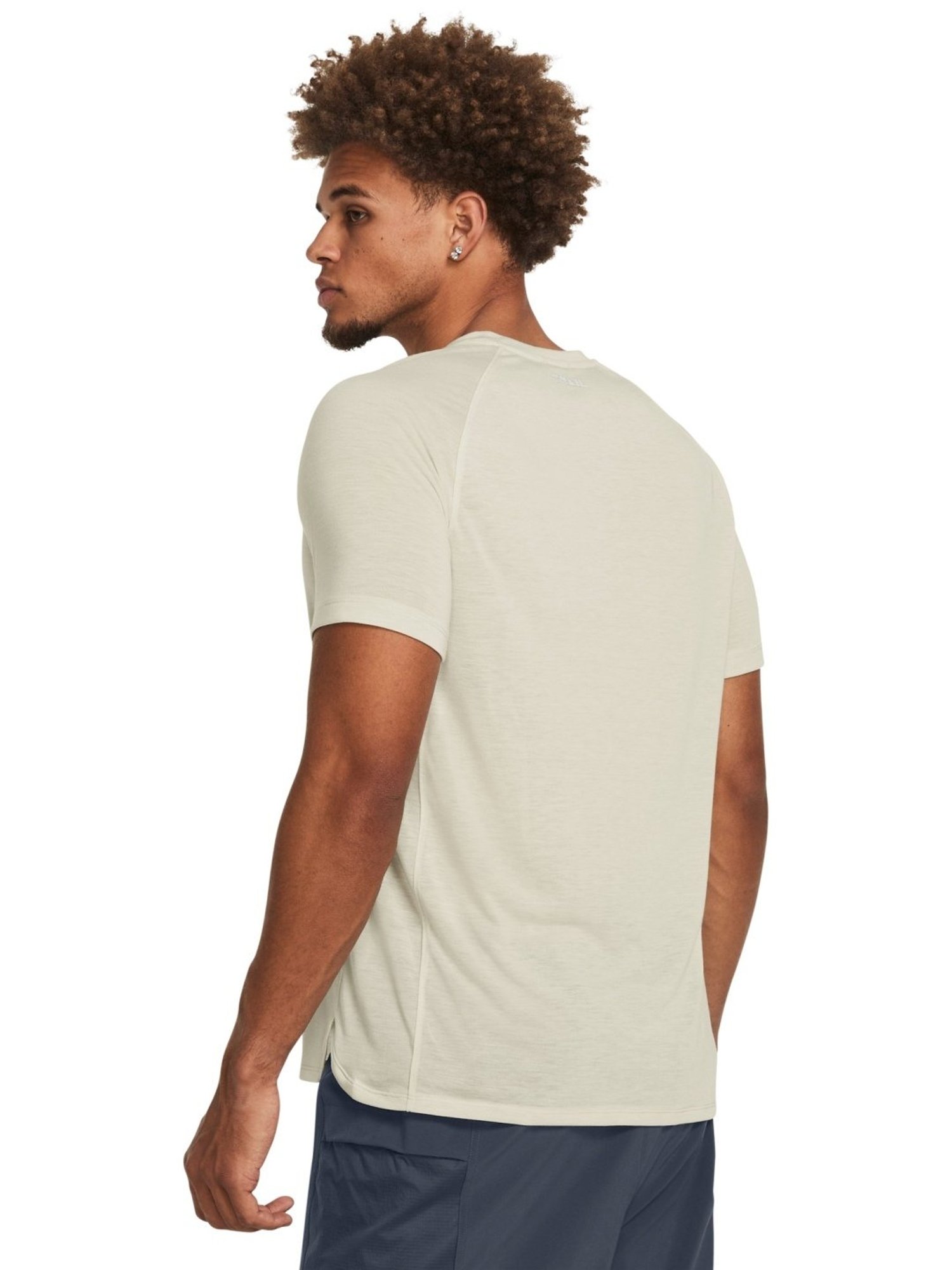 Under Armour Cream Slim Fit Printed T-Shirt