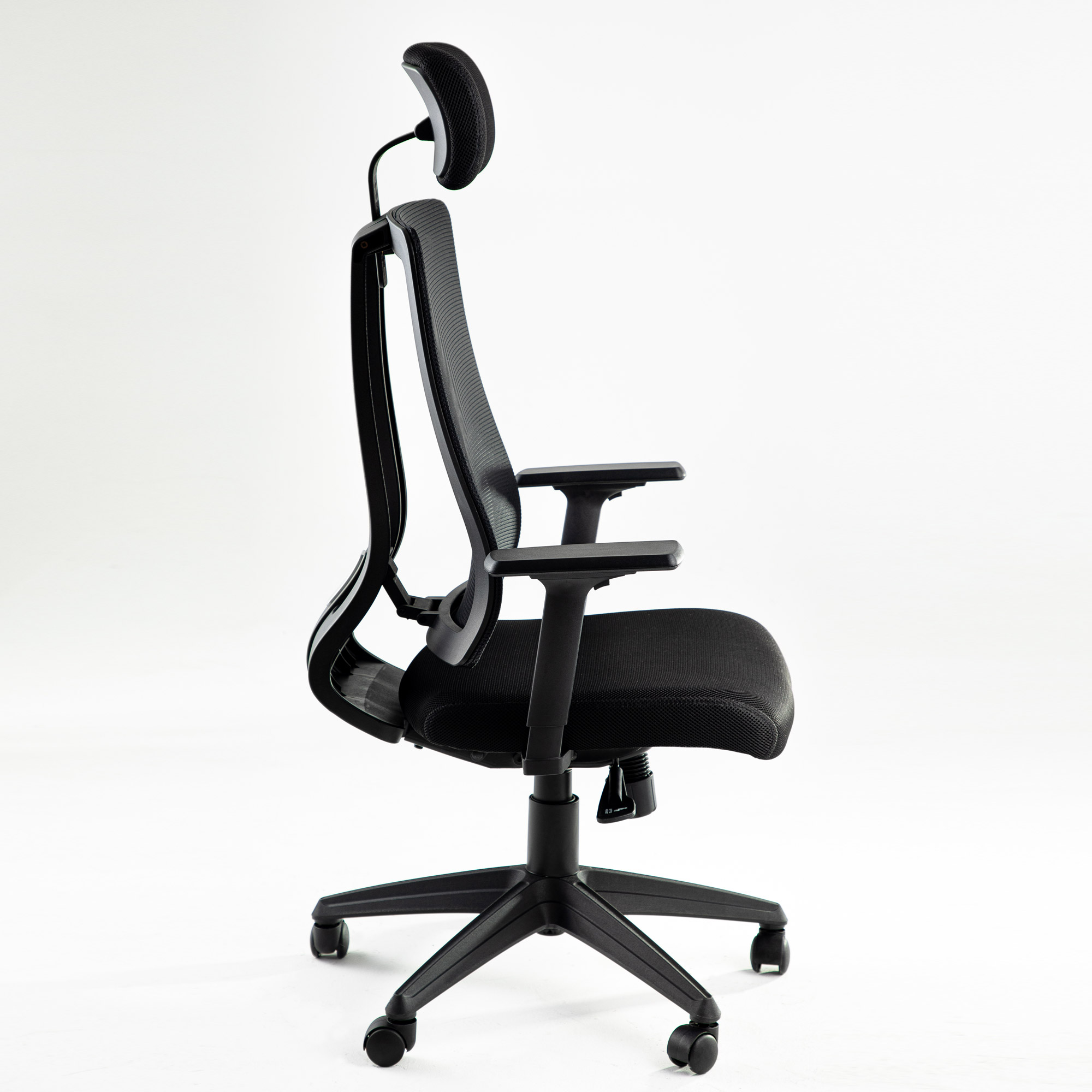 Office Ergonomic Chair High-Back Task Chair Lumbar Mesh Support Computer Chair Desk Chair Multifunction Executive Swivel with Head & Arm Rests Black
