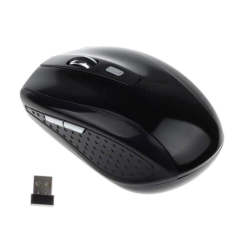 2.4GHZ Portable Wireless Mouse Cordless Optical Scroll Mouse for PC Laptop  black