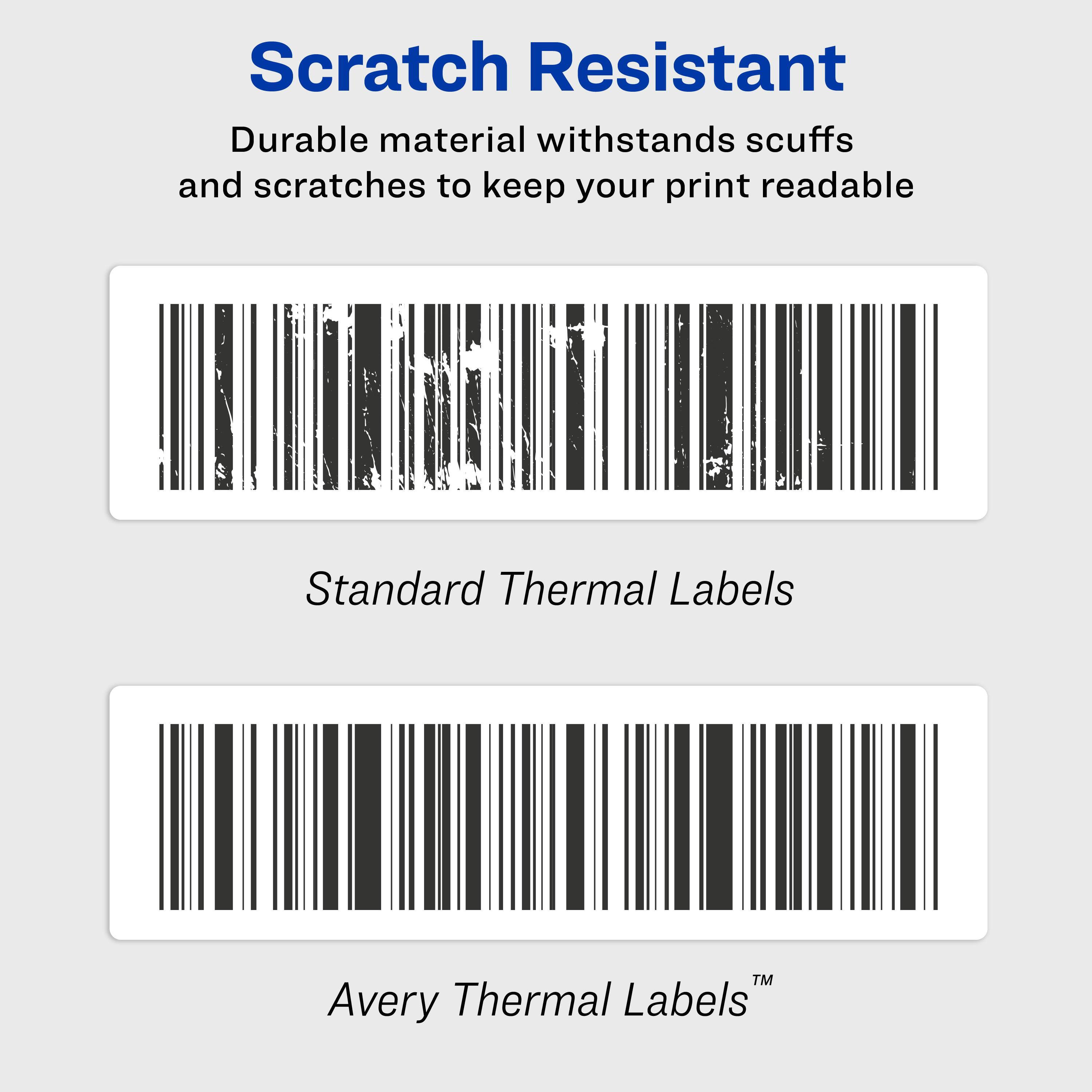 Avery Thermal Roll Labels, 1" x 2-1/8", 500 Labels/Roll-4 Rolls (4185)