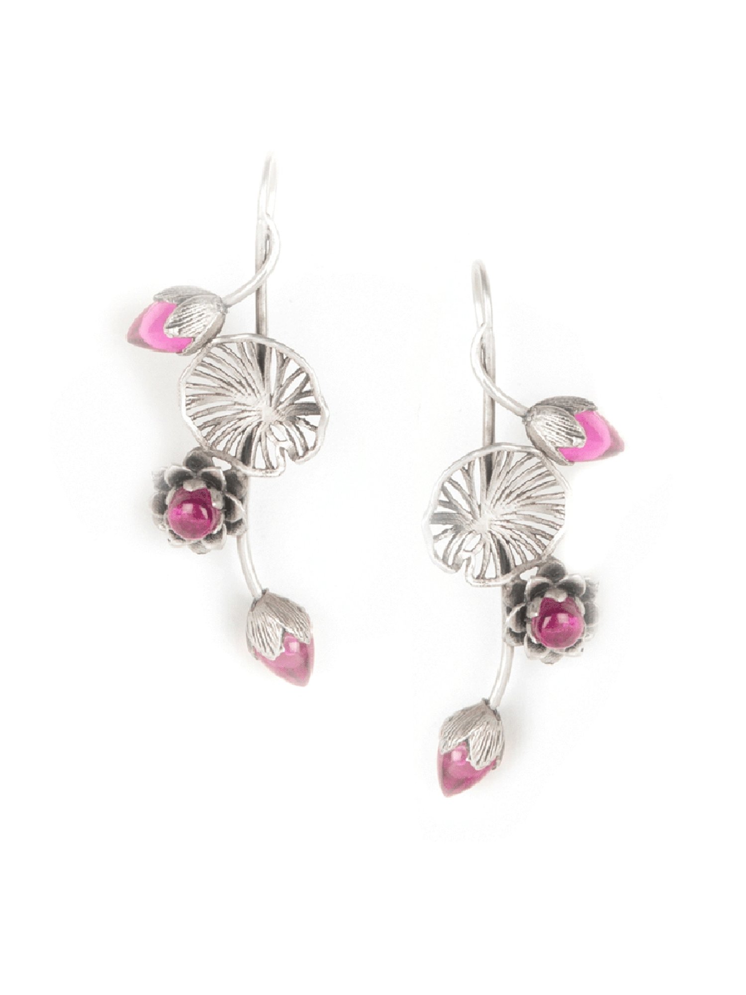 Clara 92.5 Sterling Silver Lily Earrings for Women