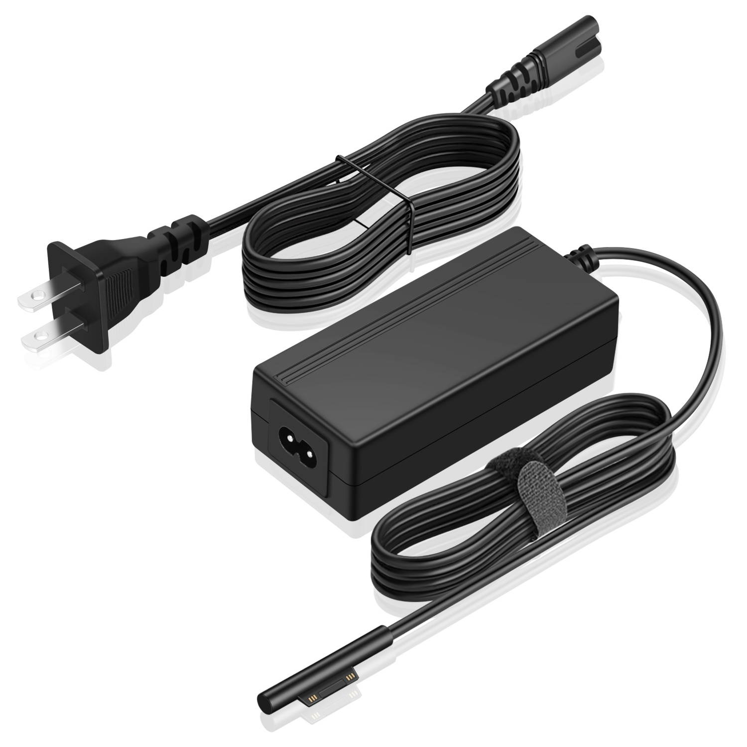 Surface Pro 3/4 Charger US Plug Power Suppy AC Adapter Home Wall Travel Charging Cable Cord without USB Port for Microsoft Surface Pro 3 and Surface Pro 4 Windows Tablet (Black)
