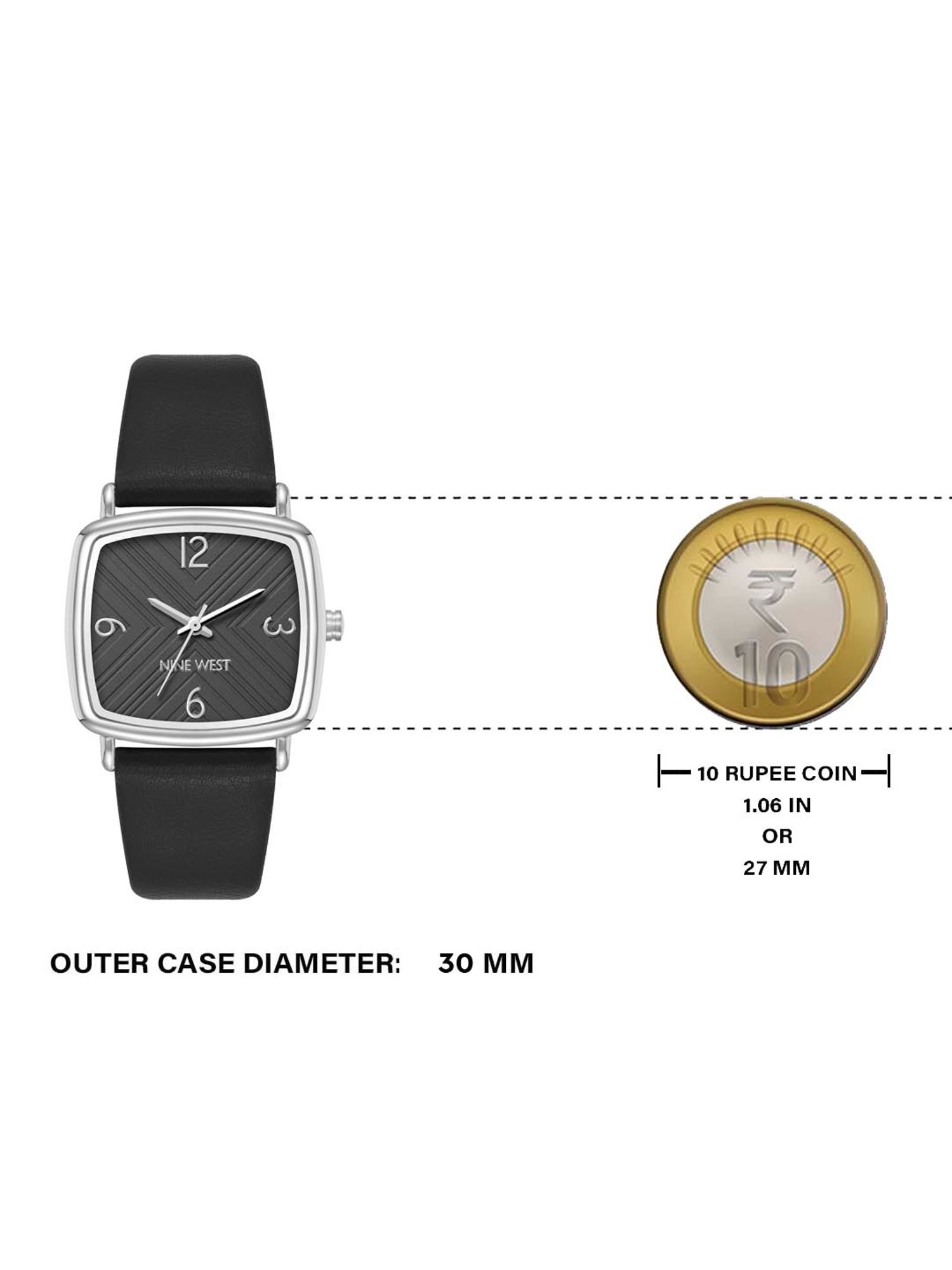 Nine West NW-2847BKBK Analog Watch for Women