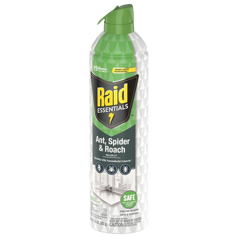 Raid Essentials Ant, Spider & Roach Killer 27 Aerosol - 10 oz