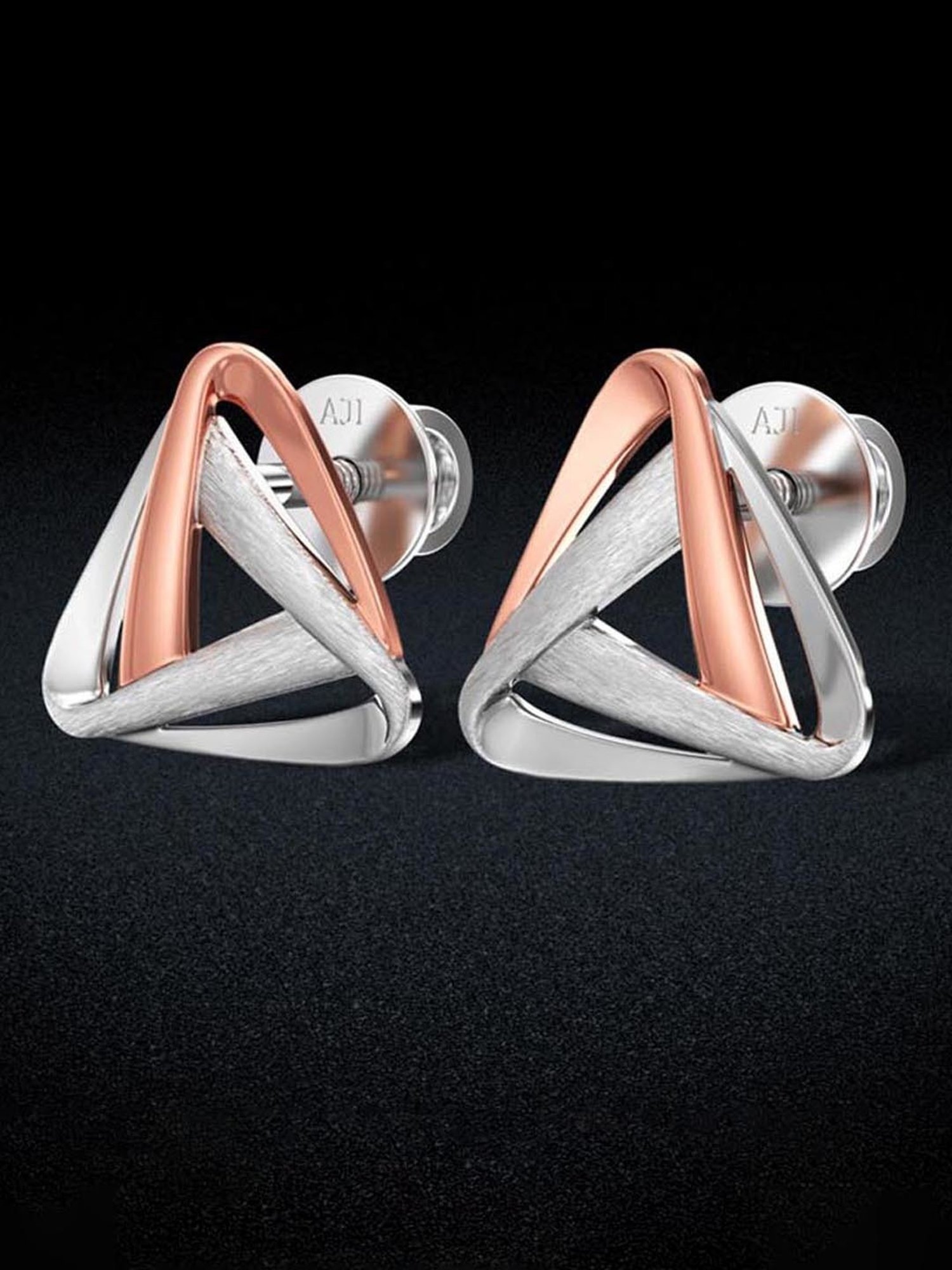 Joyalukkas 950 Platinum Bold Geometric Earrings