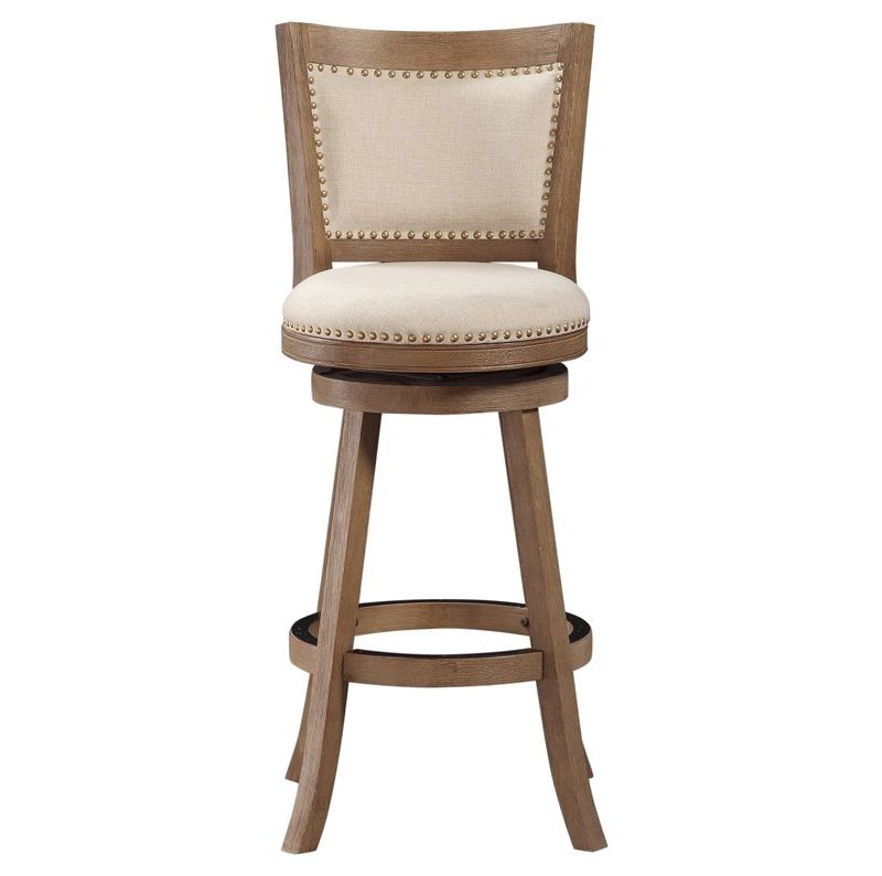 29" Melrose Distressed Barstool Driftwood Ivory - Boraam