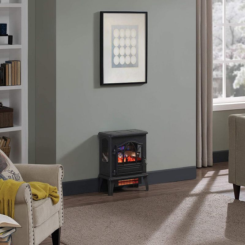 Duraflame 3D Black Infrared Electric Fireplace Stove - DFI-470-04