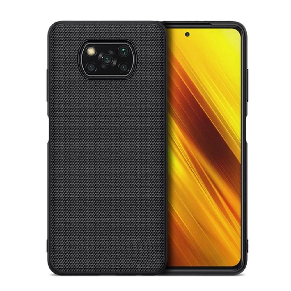 Suitable for Xiaomi Poco X3 NFC Case Nylon Fiber Soft TPU Hard PC Panel Back Cover Suitable for Xiaomi Poco X3 NFC Case