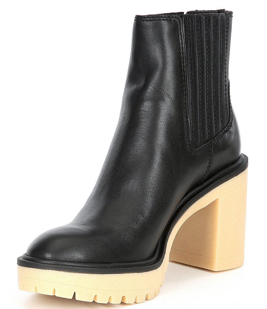 Dolce Vita Caster H2O Water Repellent Leather Chelsea Booties