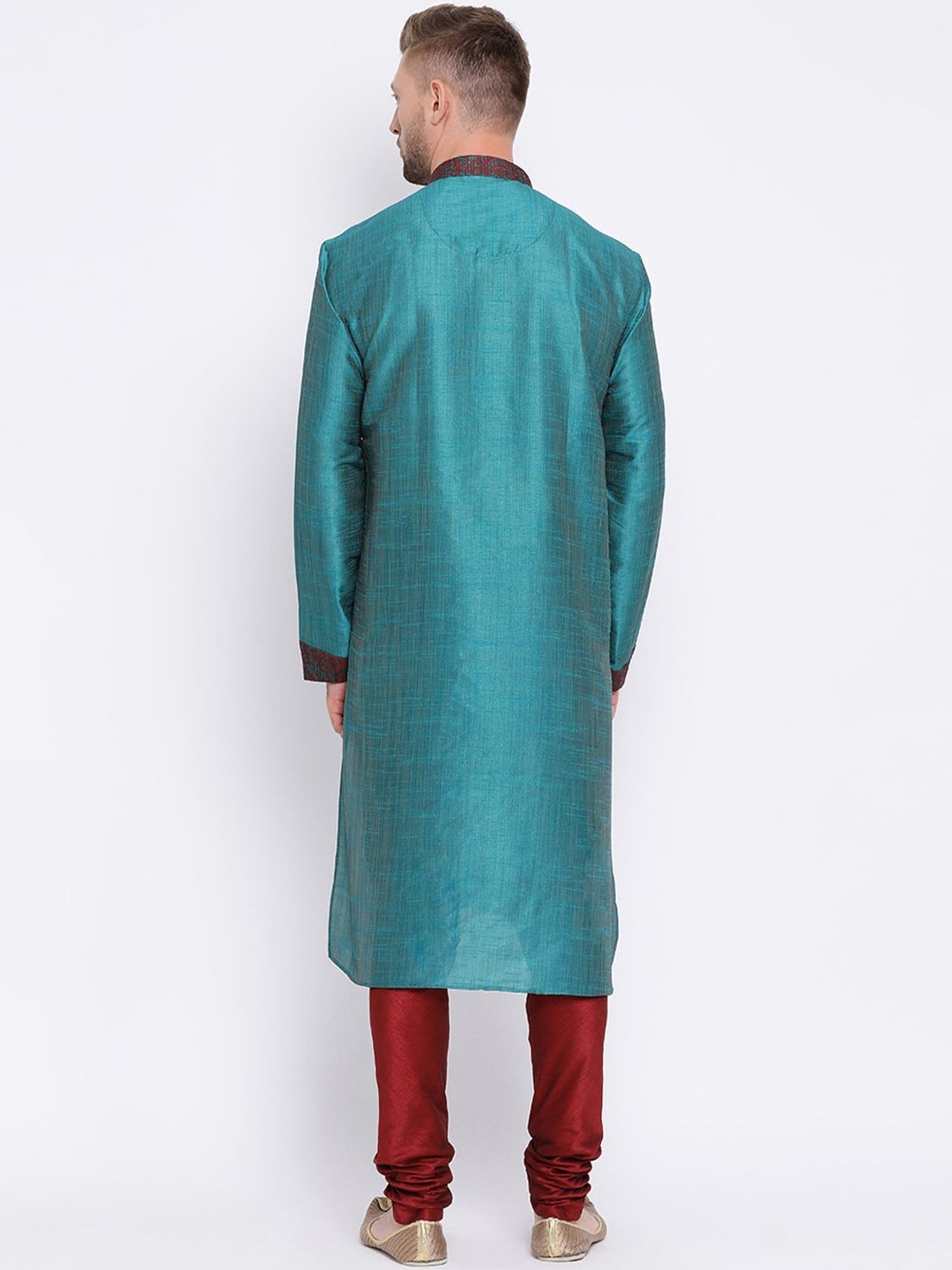 Sanwara Firozi Regular Fit Self Pattern Kurta Bottom Set