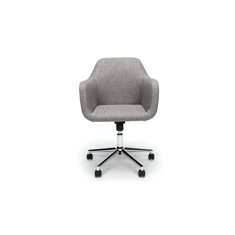 ESS Collection Upholstered Home Office Desk Chair, in Grey (ESS-2085-GRY)