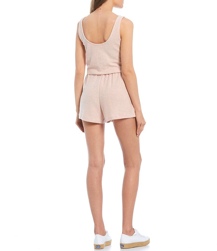 Copper Key Sleeveless Knit Romper