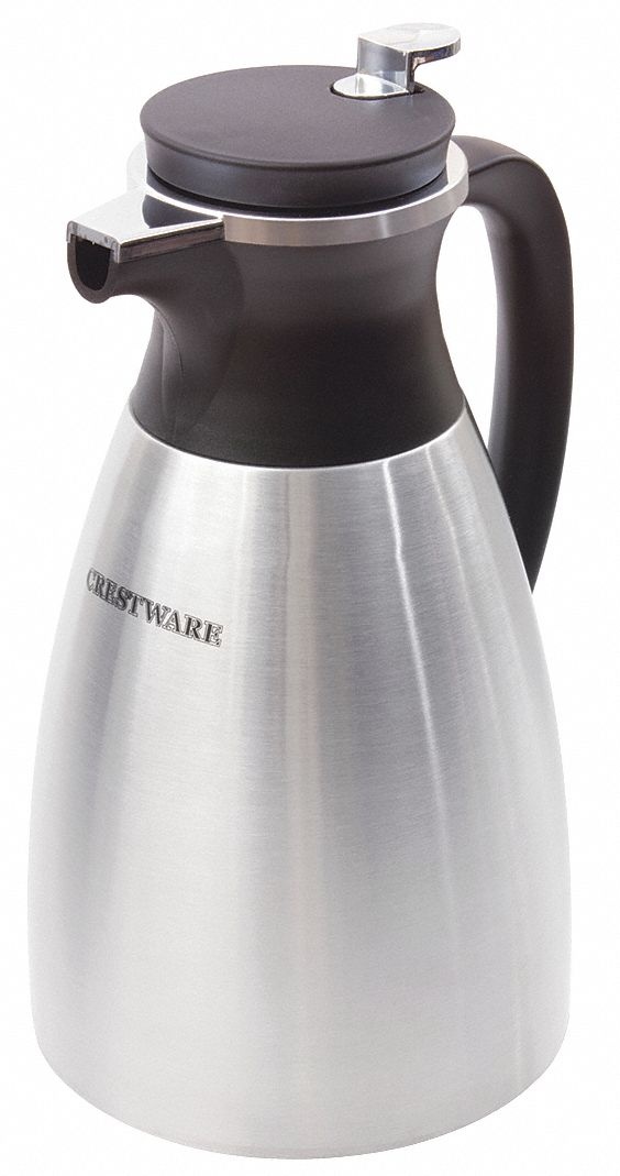 Crestware Vacuum Insulated Carafe,Black,33.81 oz.  CS1