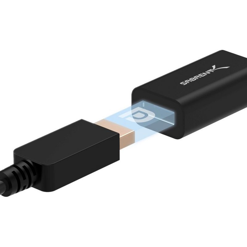 Sabrent USB 3.1 Type-C to DisplayPort Adapter (DA-DPUC) - 1 x DisplayPort Female Digital Audio/Video - 1 x Type C Male USB - 3840 x 2160 Supported