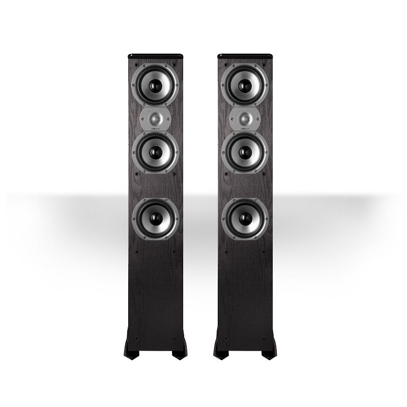 Polk Audio TSi400 4-Way Tower Speakers with Three 5-1/4" Drivers - Pair (Black)