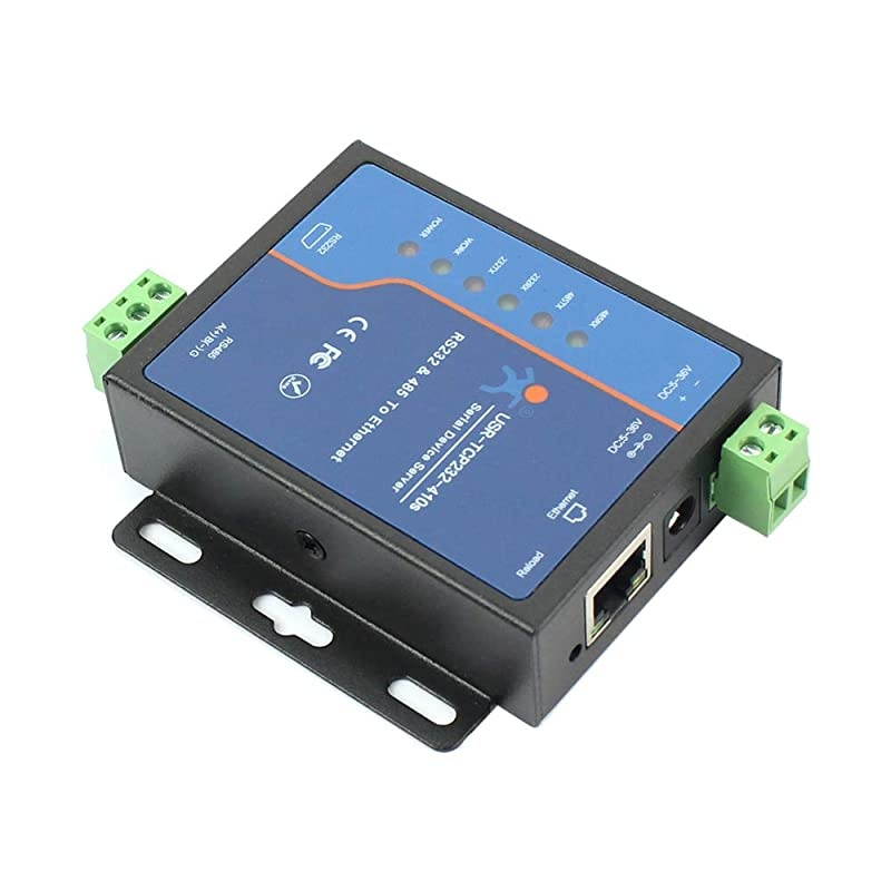 Serial to Ethernet Converter Adapter RS232 RS485 to TCPIP Serial Device Server Modbus Support DHCPDNS TCP232410S