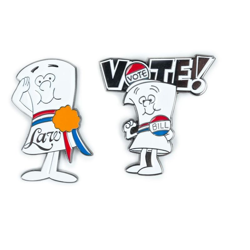 Schoolhouse Rock! I'm Just A Bill And Law 2" Pin Set