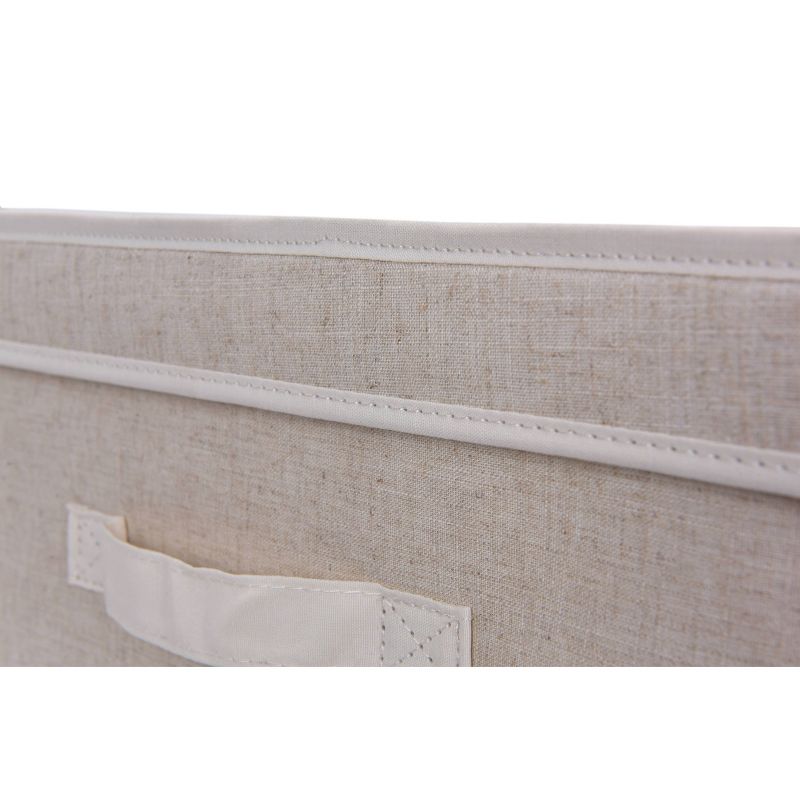 StorageWorks 65L Fabric Storage Bin Lid and Window Sandstone