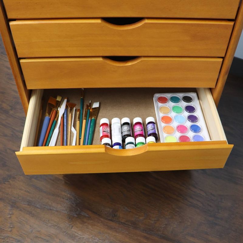 Homz Plastic 6 Clear Drawer Medium Home Storage Container Tower with 4 Large Drawers and 2 Small Drawers, Black Frame