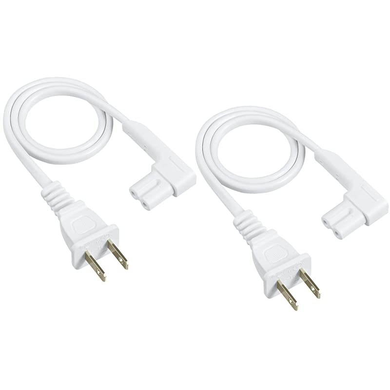 19.5in 2-Pack Power Cord Compatible with Sonos Play One, Sonos Play-1 and Sonos One SL Speaker. Compatible with Sonos Play One Short Power Cable Cord (Short, White)