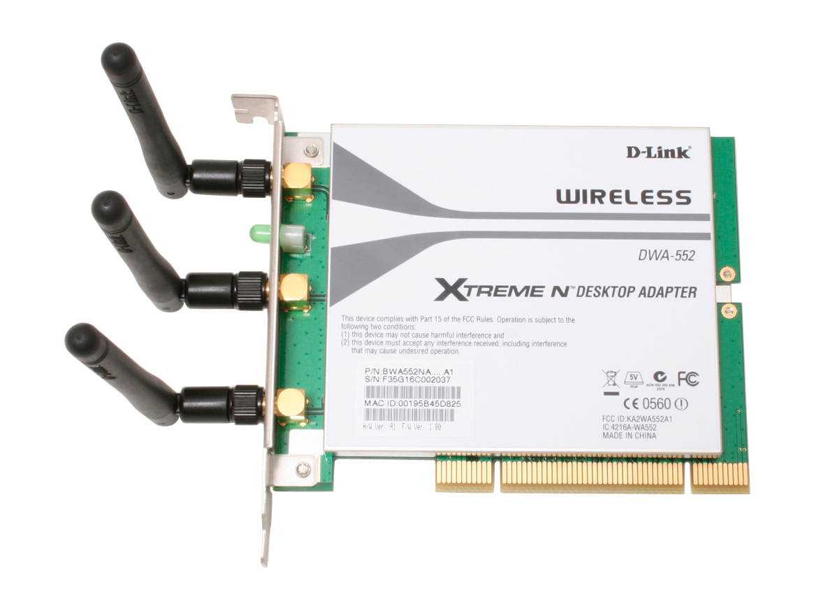 D-Link DWA-552 32-bit PCI Xtreme Desktop Adapter