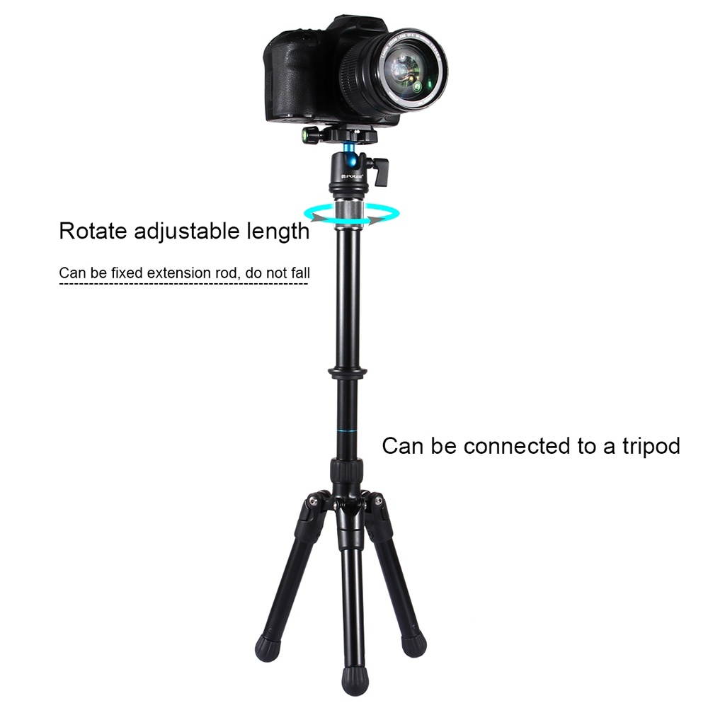 PULUZ Tripod Mount Monopod Extension Rod Adjustable Length Camera Accessories for DSLR & SLR Cameras