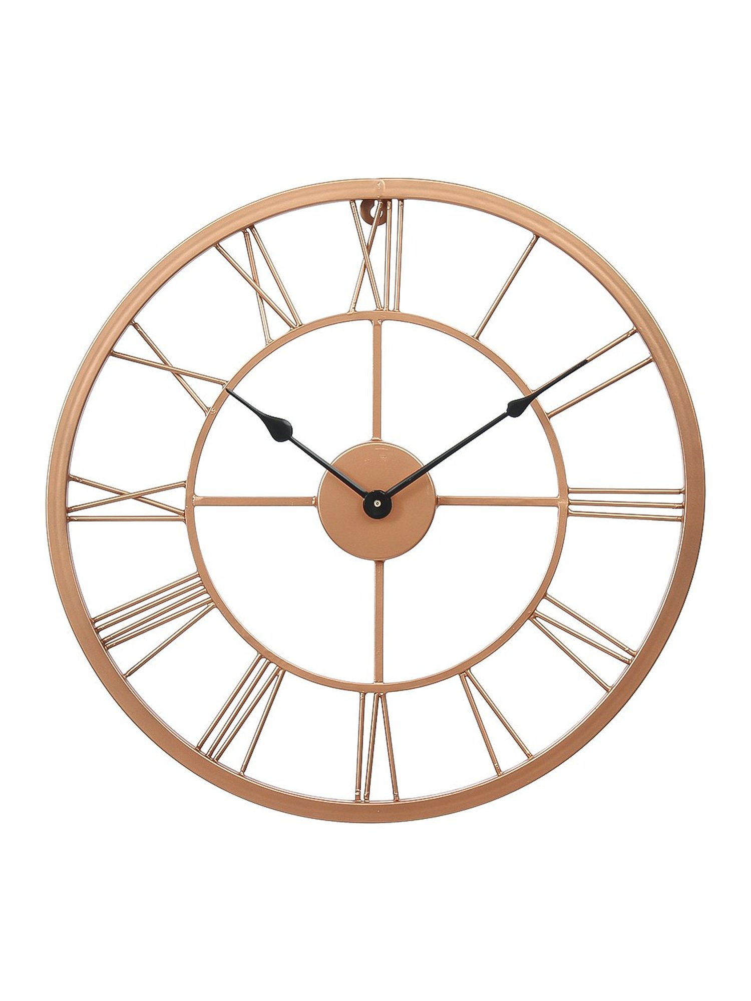 CHRONIKLE Round Copper Rose Gold Iron Wall Clock