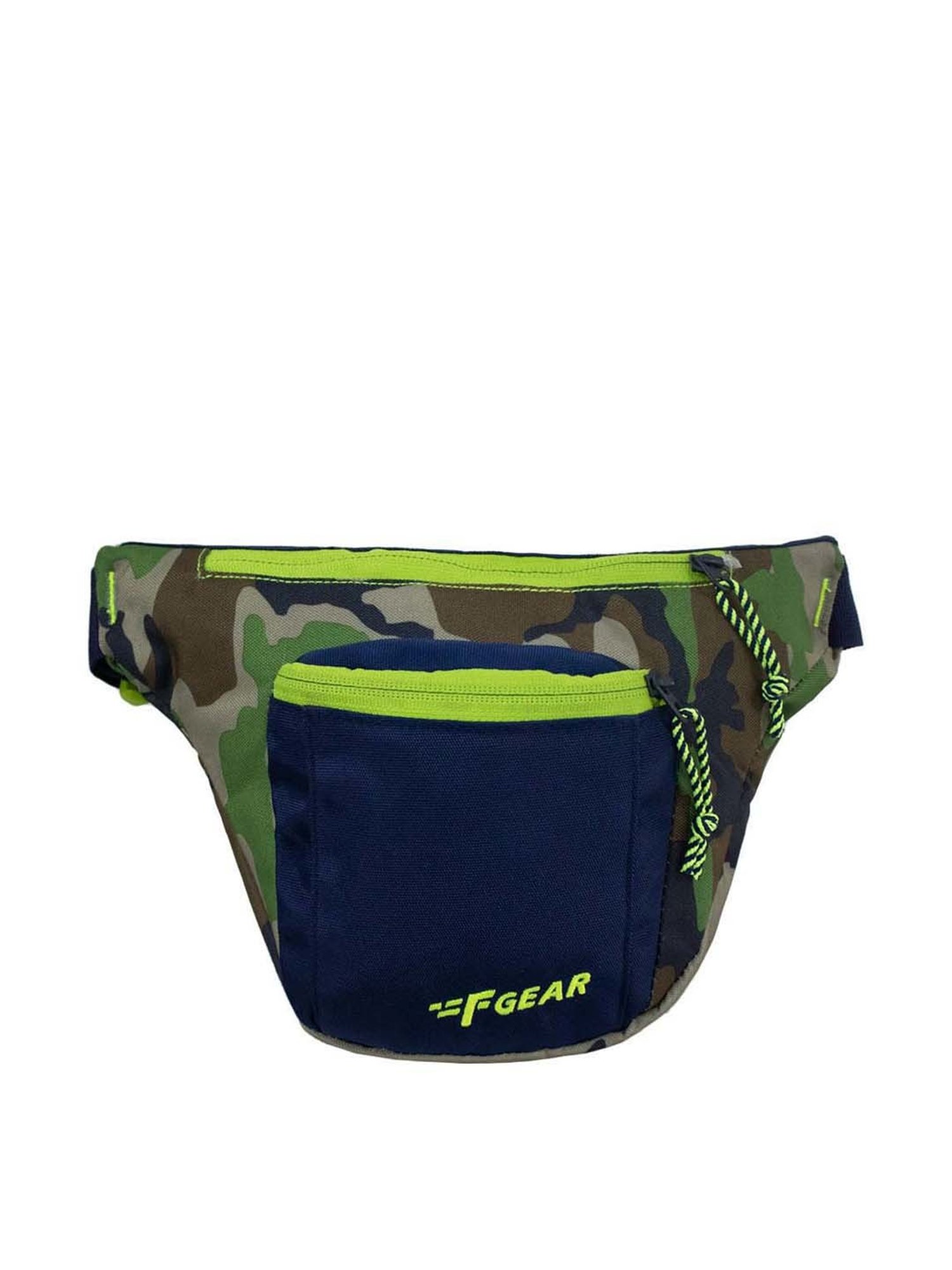 F Gear Green Printed Waist Pouch