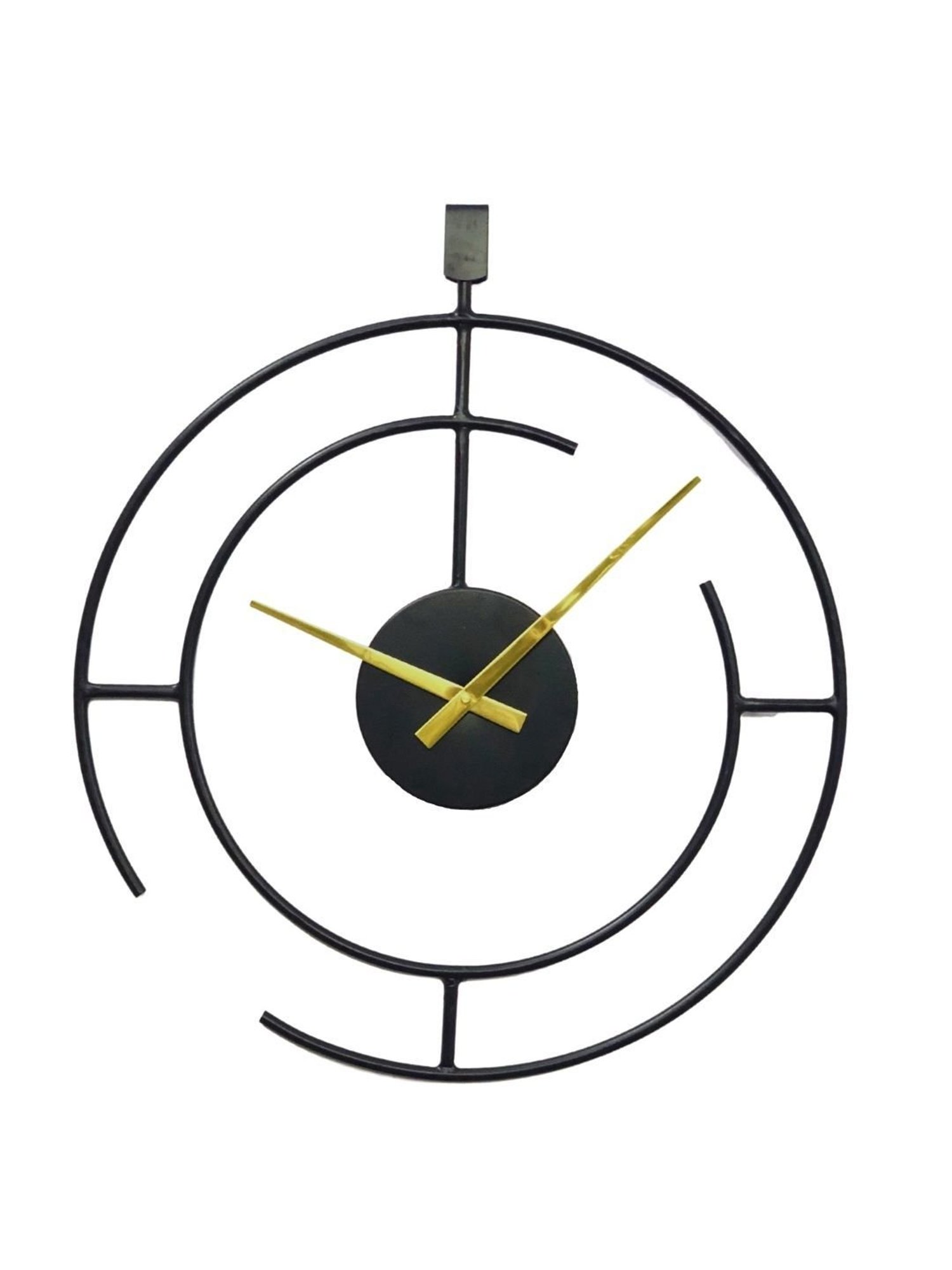 CHRONIKLE Round Black Iron Wall Clock
