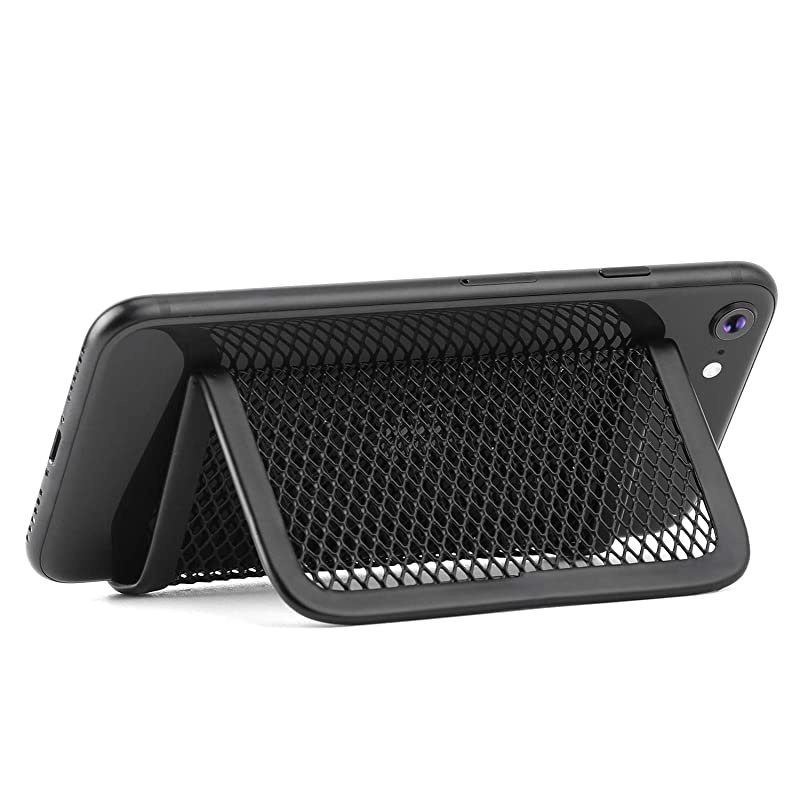 Business Card Holder for Desk Metal Business Card Holders Mesh Business Card Holder Display Desk Business Card Stand Business Card Desk Holder with 50 Business Cards Capacity Black, 2 Pack